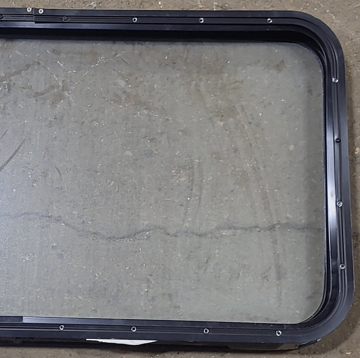 Used Black Radius Non Opening Window : 41 1/2" W x 21 1/4" H x 1 7/8" D
