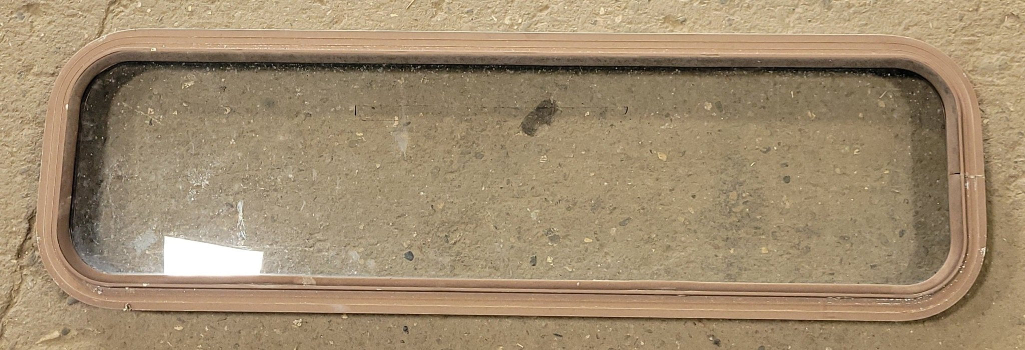 Used Black Radius Non-Opening Window : 42 1/4" W X 12" H X 1 3/4" D