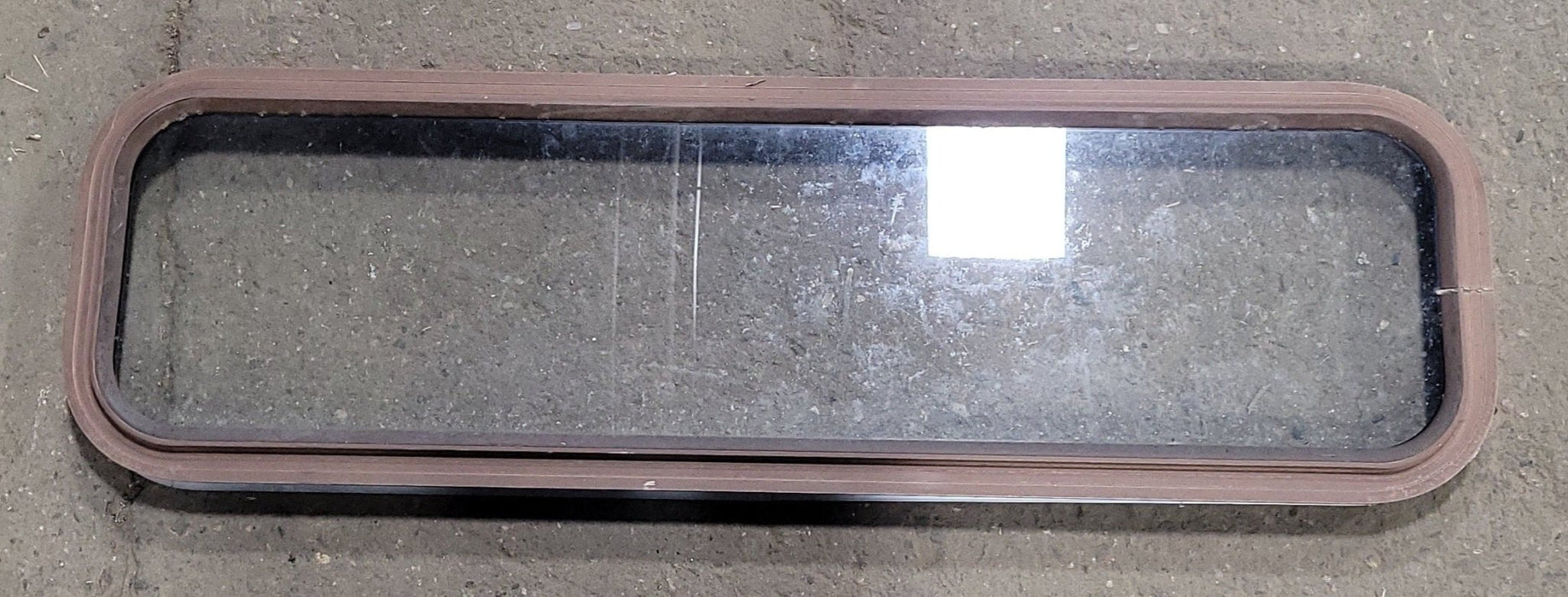 Used Black Radius Non-Opening Window : 42 1/4" W X 12" H X 1 3/4" D