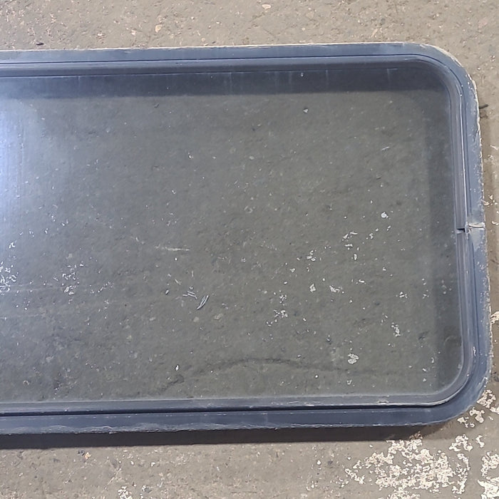 Used Black Radius Non Opening Window : 42 1/4" W x 22" H x 1 3/4" D