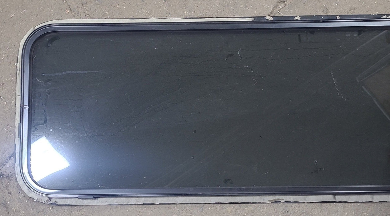 Used Black Radius Non Opening Window : 47 3/4" W X 17 3/4" H X 1" D