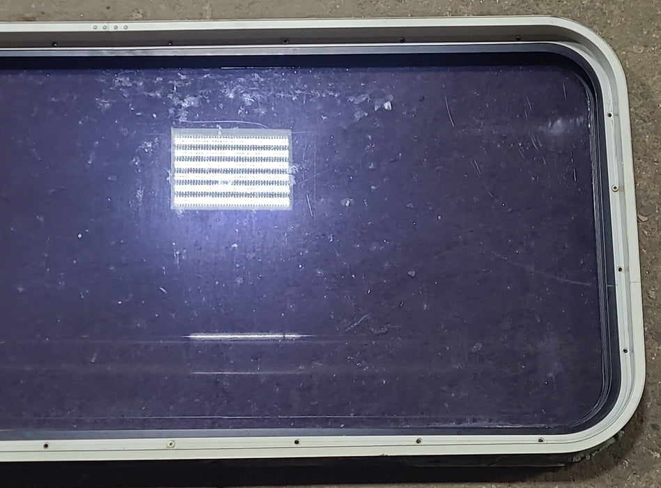 Used Black Radius Non Opening Window : 48 1/4" W x 19 3/4" H x 2" D