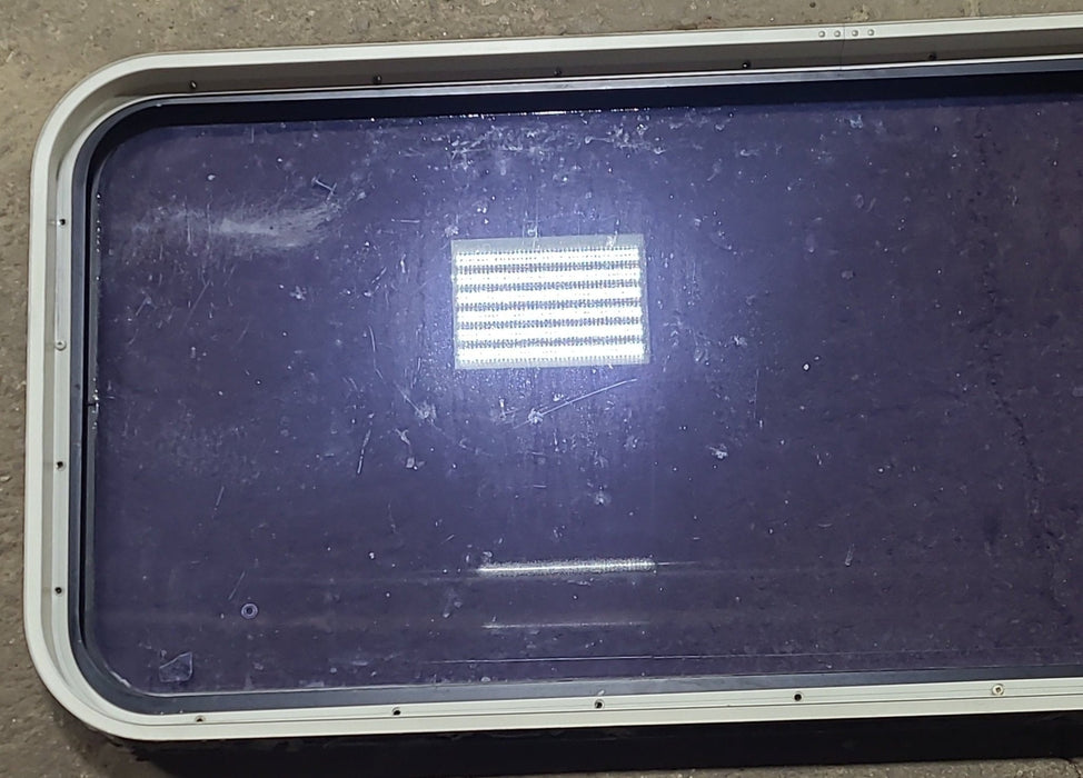 Used Black Radius Non Opening Window : 48 1/4" W x 19 3/4" H x 2" D