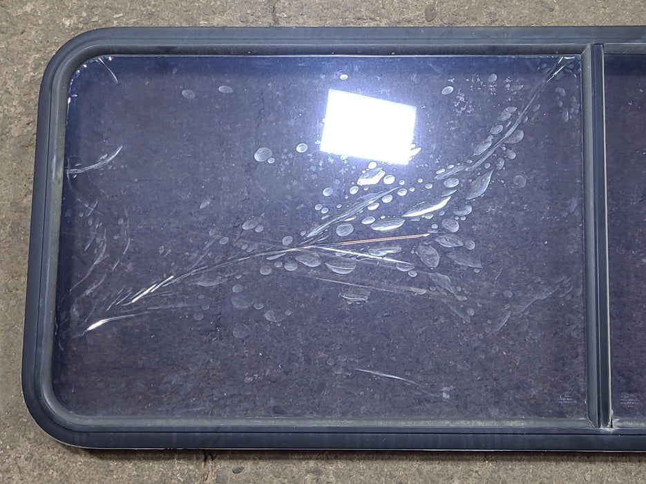 Used Black Radius Non Opening Window : 60 1/2" W x 21 3/4" H x 1 3/4" D