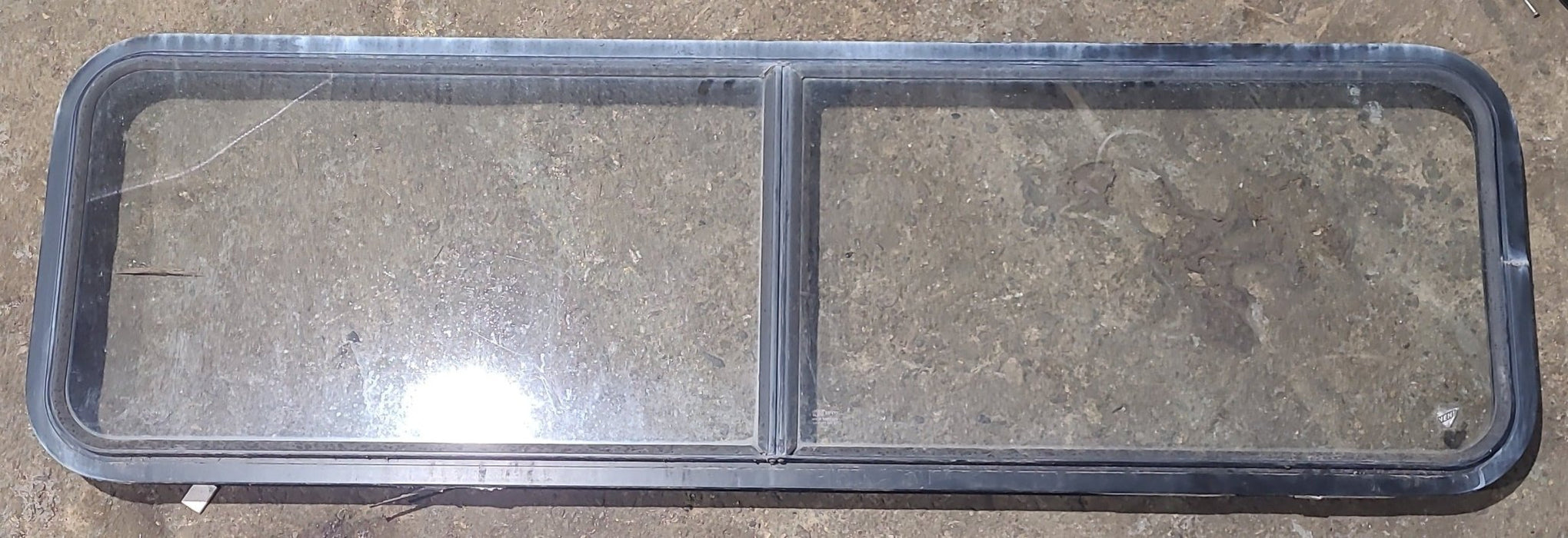 Used Black Radius Non Opening Window : 60 1/4" W x 18" H x 1 3/4" D
