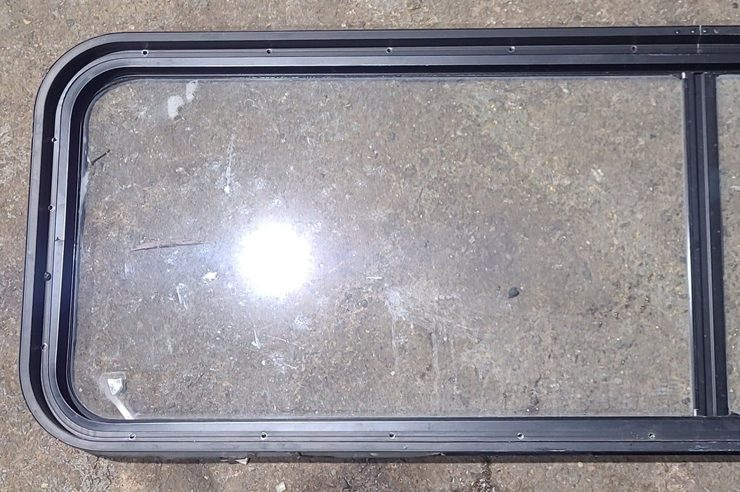 Used Black Radius Non Opening Window : 60 1/4" W x 18" H x 1 3/4" D