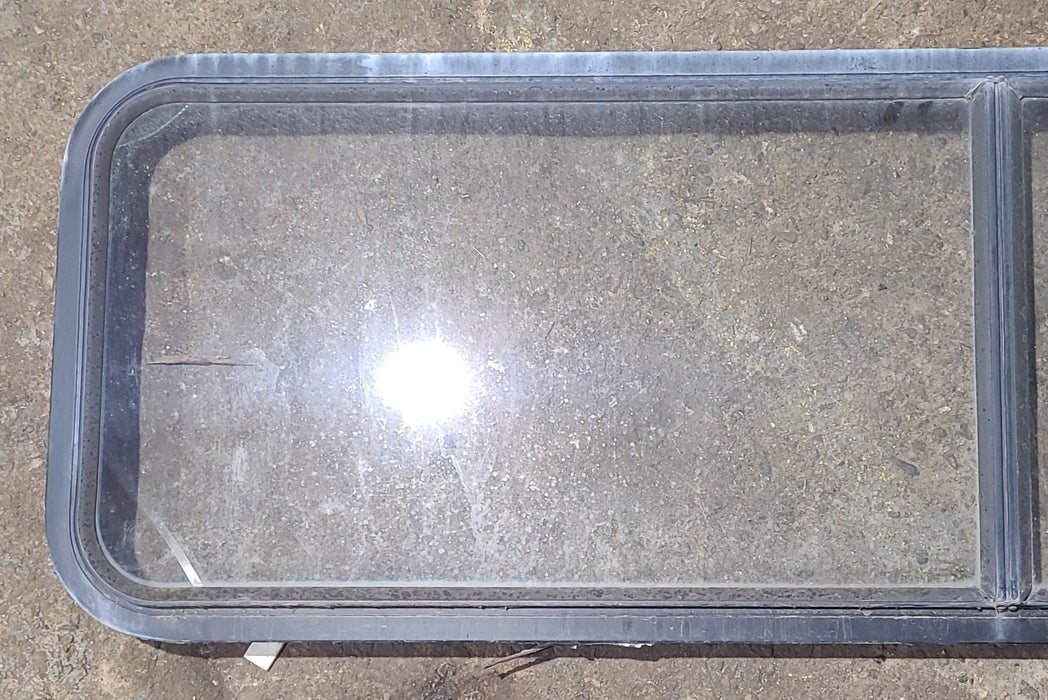 Used Black Radius Non Opening Window : 60 1/4" W x 18" H x 1 3/4" D