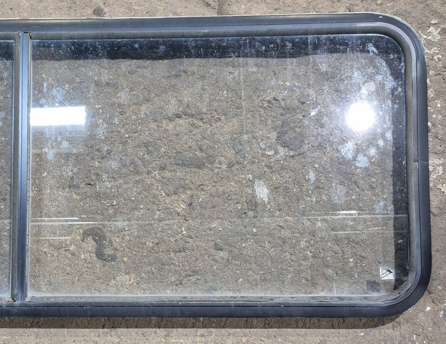 Used Black Radius Non Opening Window : 60 1/4" W x 21 3/4" H x 1 5/8" D