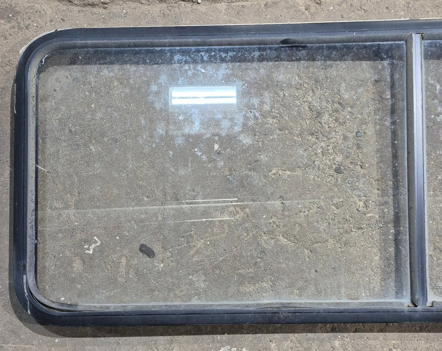 Used Black Radius Non Opening Window : 60 1/4" W x 21 3/4" H x 1 5/8" D