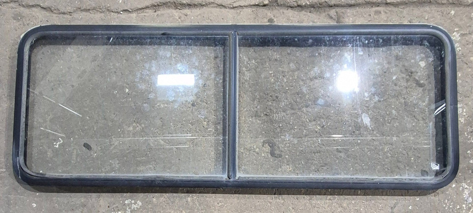 Used Black Radius Non Opening Window : 60 1/4" W x 21 3/4" H x 1 5/8" D