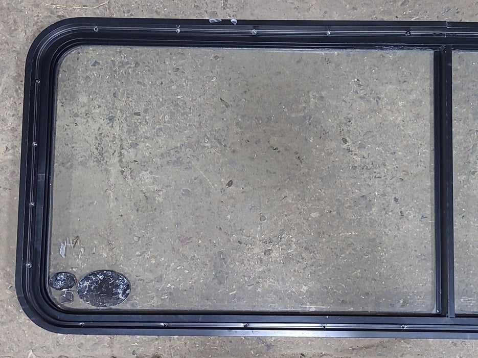 Used Black Radius Non Opening Window : 60 1/4" W x 21 3/4" H x 1 7/8" D