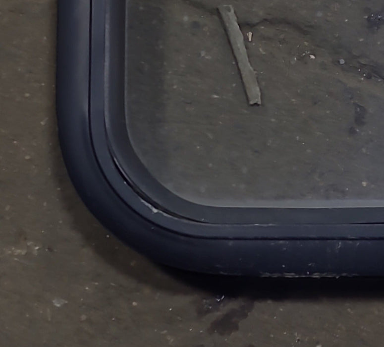 Used Black Radius Non Opening Window : 60 1/4" W x 21 3/4" H x 1 7/8" D