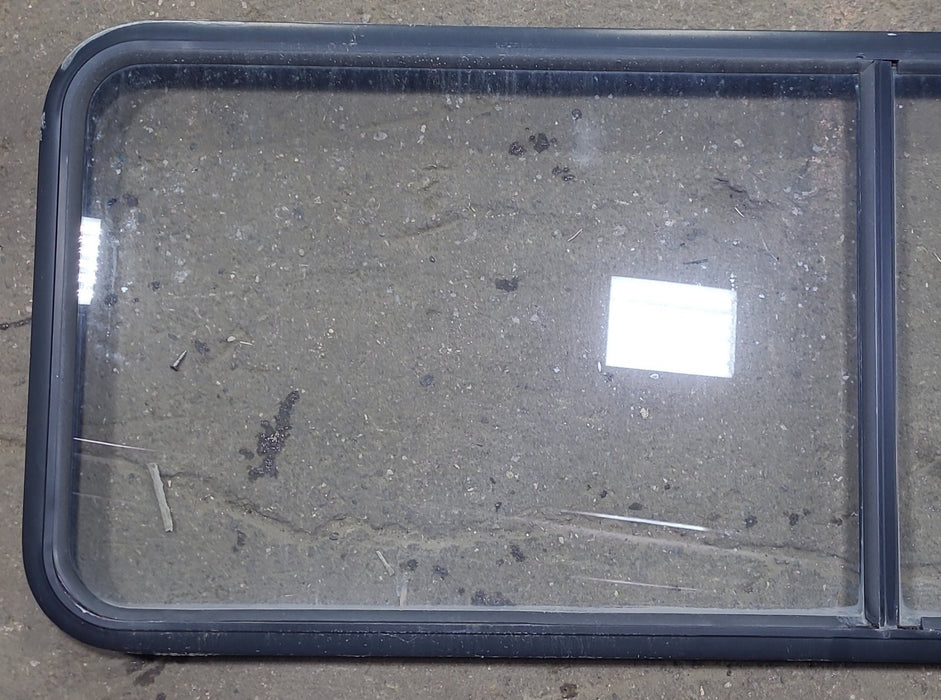 Used Black Radius Non Opening Window : 60 1/4" W x 21 3/4" H x 1 7/8" D