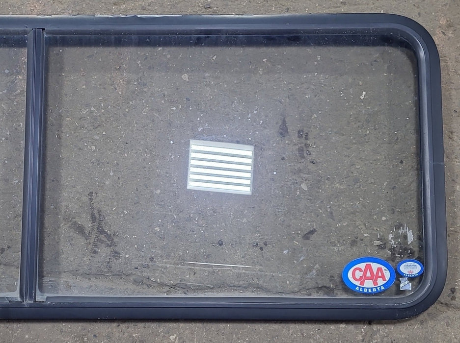 Used Black Radius Non Opening Window : 60 1/4" W x 21 3/4" H x 1 7/8" D