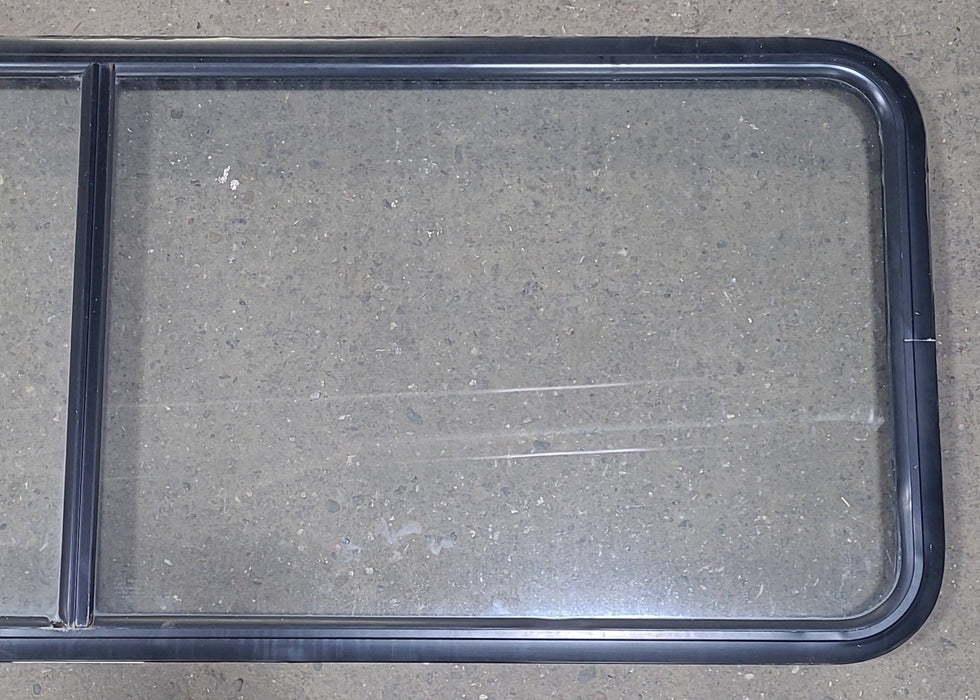 Used Black Radius Non-Opening Window : 60 1/4" W X 21 3/8" H X 1 7/8" D