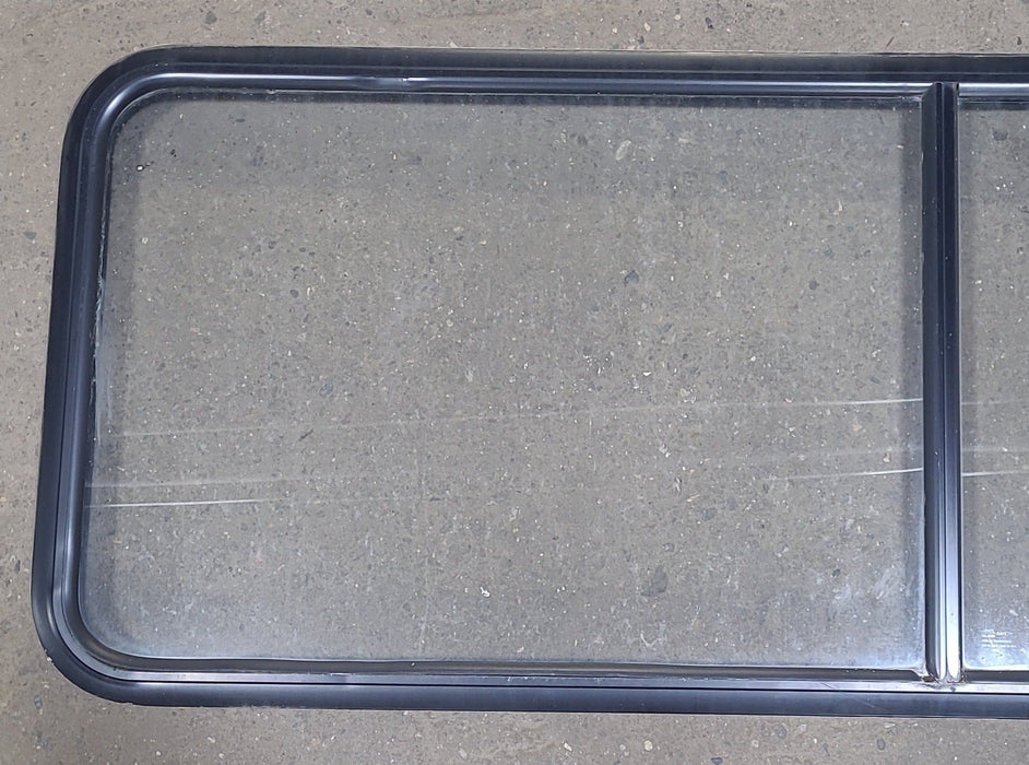 Used Black Radius Non-Opening Window : 60 1/4" W X 21 3/8" H X 1 7/8" D