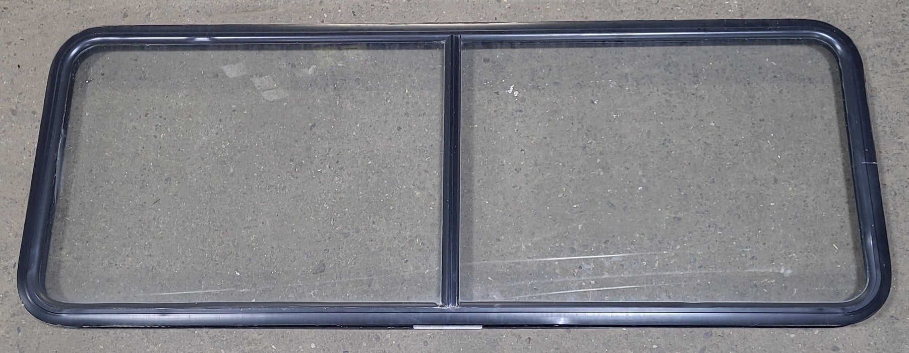 Used Black Radius Non-Opening Window : 60 1/4" W X 21 3/8" H X 1 7/8" D
