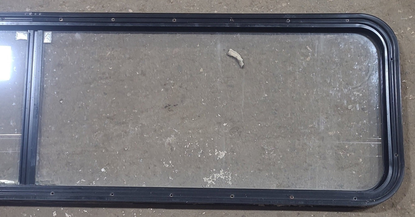 Used Black Radius Non Opening Window : 72 1/4" W x 17 3/4" H x 1" D