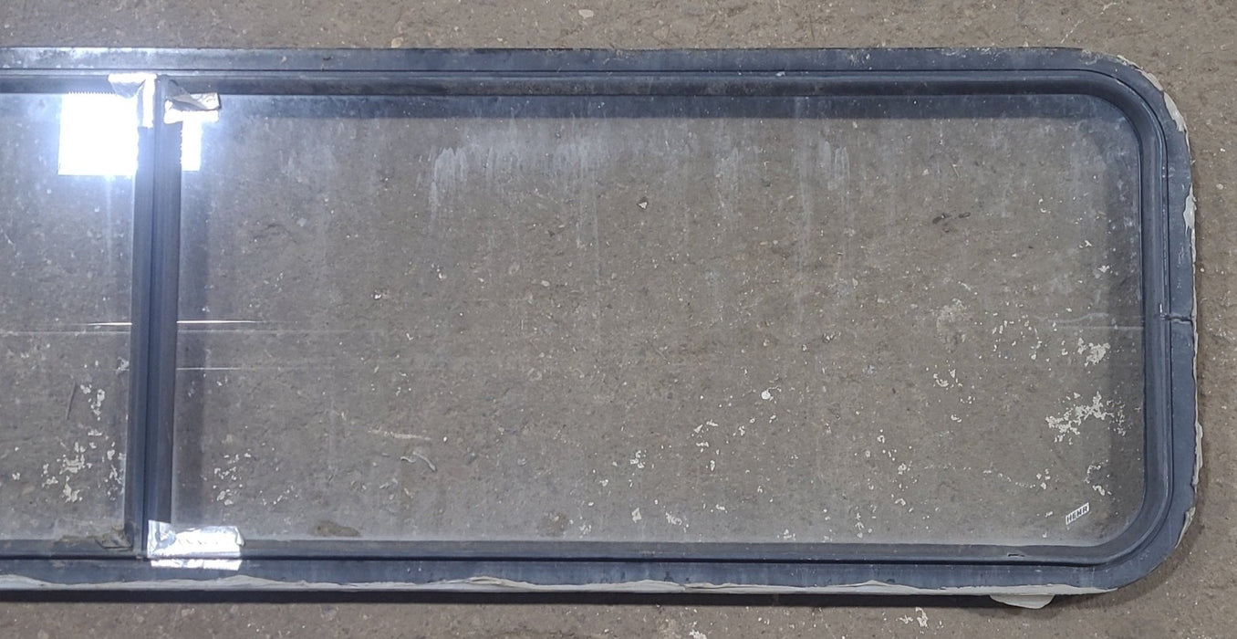 Used Black Radius Non Opening Window : 72 1/4" W x 17 3/4" H x 1" D