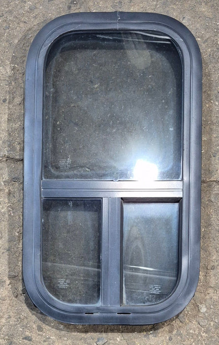 Used Black Radius Opening Window : 11 1/2" W x 21 1/4" H x 1 3/4" D