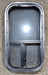 Used Black Radius Opening Window : 11 1/2" W x 21 1/4" H x 1 3/4" D - Young Farts RV Parts