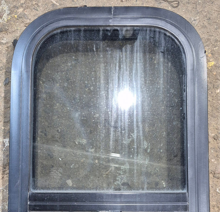 Used Black Radius Opening Window : 11 1/2" W x 21 1/4" H x 1 3/4" D