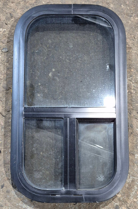 Used Black Radius Opening Window : 11 1/2" W x 21 1/4" H x 1 3/4" D