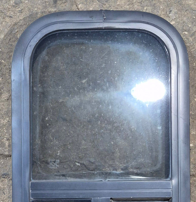 Used Black Radius Opening Window : 11 1/2" W x 21 1/4" H x 1 3/4" D
