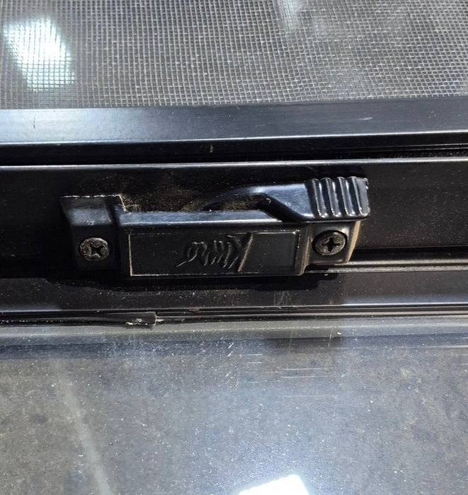Used Black Radius Opening Window : 11 1/2" W x 21 1/4" H x 1 3/4" D