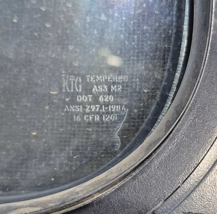 Used Black Radius Opening Window : 11 1/2" W x 21 1/4" H x 1 3/4" D