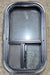 Used Black Radius Opening Window : 11 1/2" W x 21 1/4" H x 1 3/4" D - Young Farts RV Parts