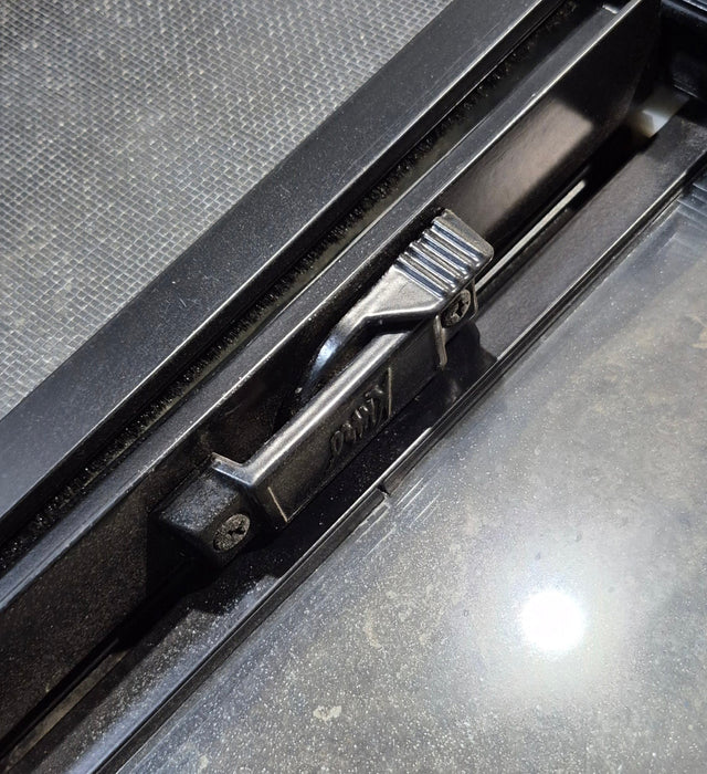 Used Black Radius Opening Window : 11 1/4" W x 47 1/4" H x 1 3/4" D - Young Farts RV Parts