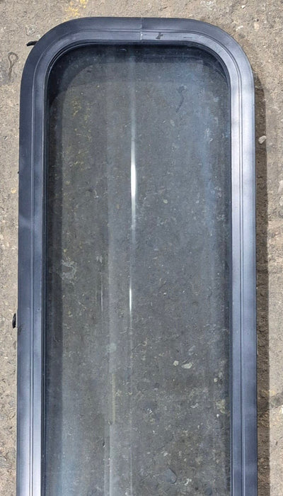 Used Black Radius Opening Window : 11 1/4" W x 47 1/4" H x 1 3/4" D - Young Farts RV Parts