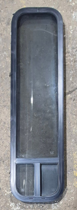 Used Black Radius Opening Window : 11 1/4" W x 47 1/4" H x 1 3/4" D - Young Farts RV Parts