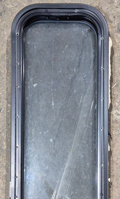 Used Black Radius Opening Window : 11 1/4" W x 47 1/4" H x 1 3/4" D - Young Farts RV Parts
