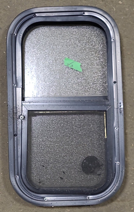 Used Black Radius Opening Window : 11 5/8" W X 21 3/8" H X 1 7/8" D