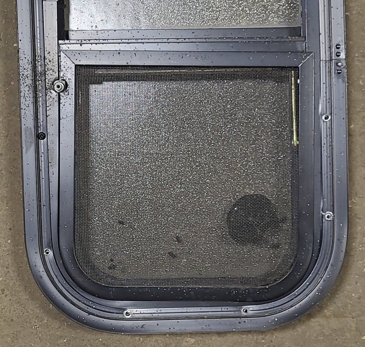 Used Black Radius Opening Window : 11 5/8" W X 21 3/8" H X 1 7/8" D