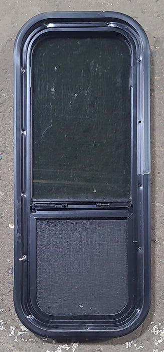 Used Black Radius Opening Window : 11" W x 29 1/4" H x 1 1/2" D
