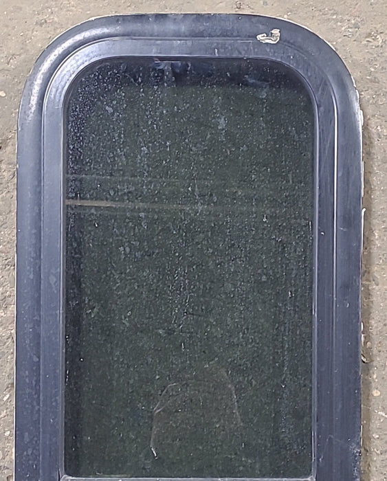 Used Black Radius Opening Window : 11" W x 29 1/4" H x 1 1/2" D