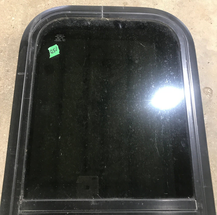 Used Black Radius Opening Window : 13 1/2" W x 25 1/2" H x 1 7/8" D
