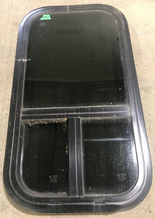 Used Black Radius Opening Window : 13 1/2" W x 25 1/2" H x 1 7/8" D