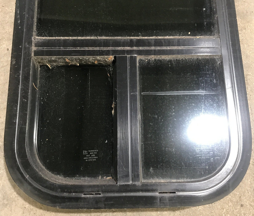 Used Black Radius Opening Window : 13 1/2" W x 25 1/2" H x 1 7/8" D