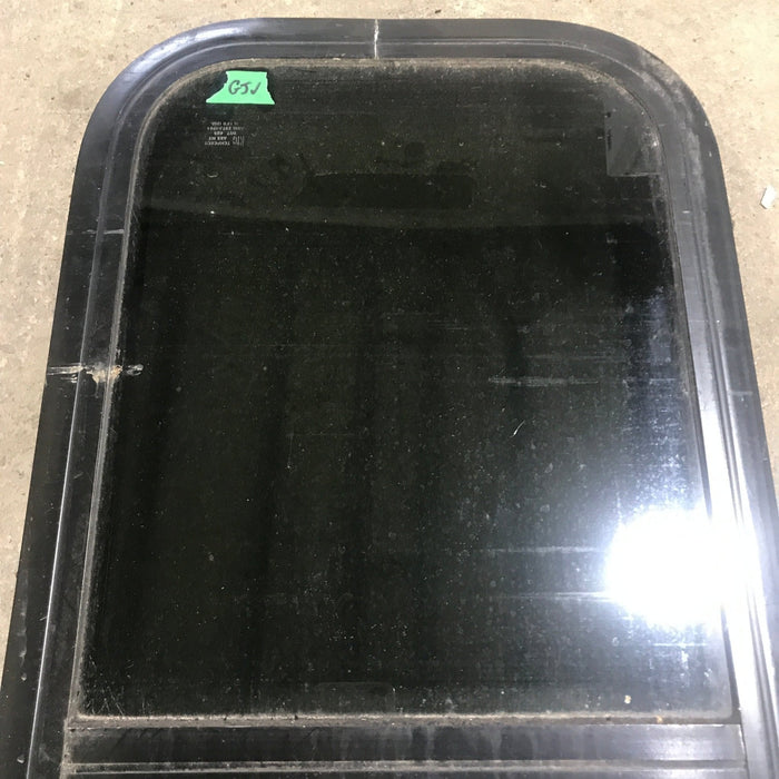 Used Black Radius Opening Window : 13 1/2" W x 25 1/2" H x 1 7/8" D
