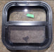 Used Black Radius Opening Window : 14 1/2" W x 14 1/2" H x 1 3/4" D - Young Farts RV Parts