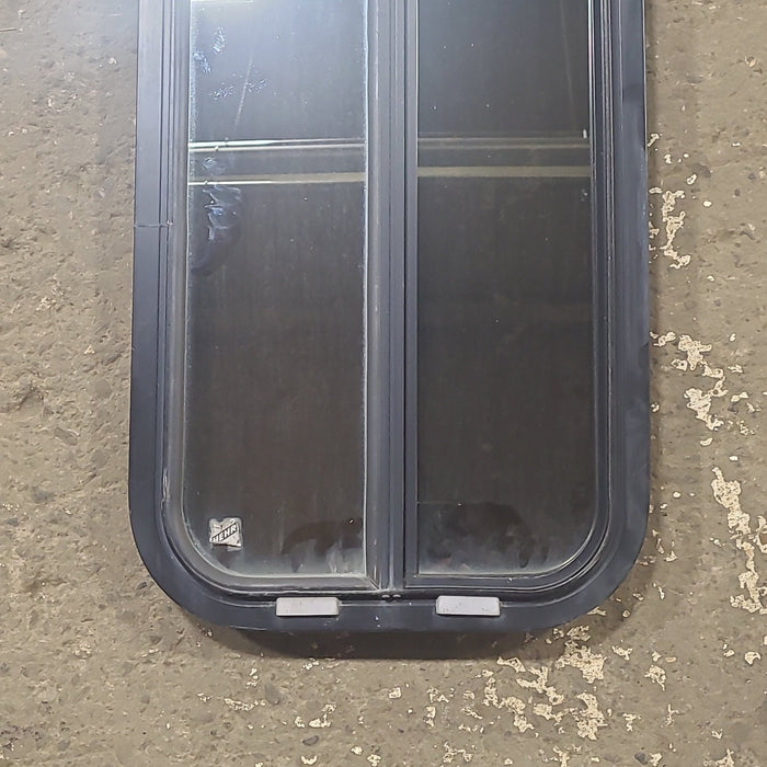 Used Black Radius Opening Window : 14 3/4" W x 24 1/2" H x 1 7/8" D
