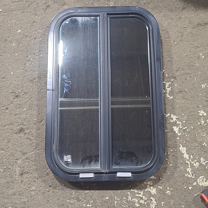 Used Black Radius Opening Window : 14 3/4" W x 24 1/2" H x 1 7/8" D