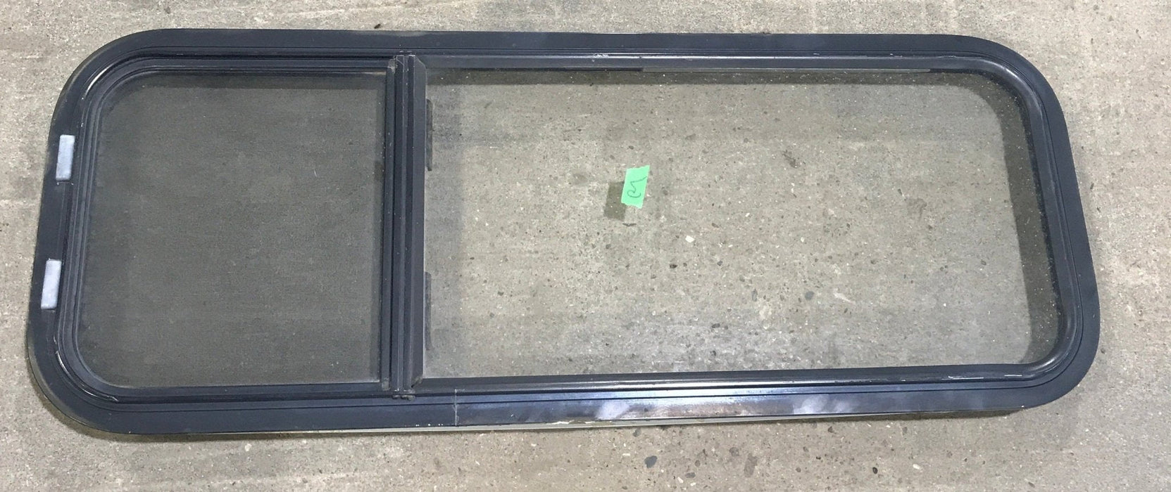 Used Black Radius Opening Window : 15 1/2" W x 41 1/2" H x 2" D