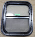 Used Black Radius Opening Window : 15 1/4" W X 17 3/4" H X 2" D - Young Farts RV Parts