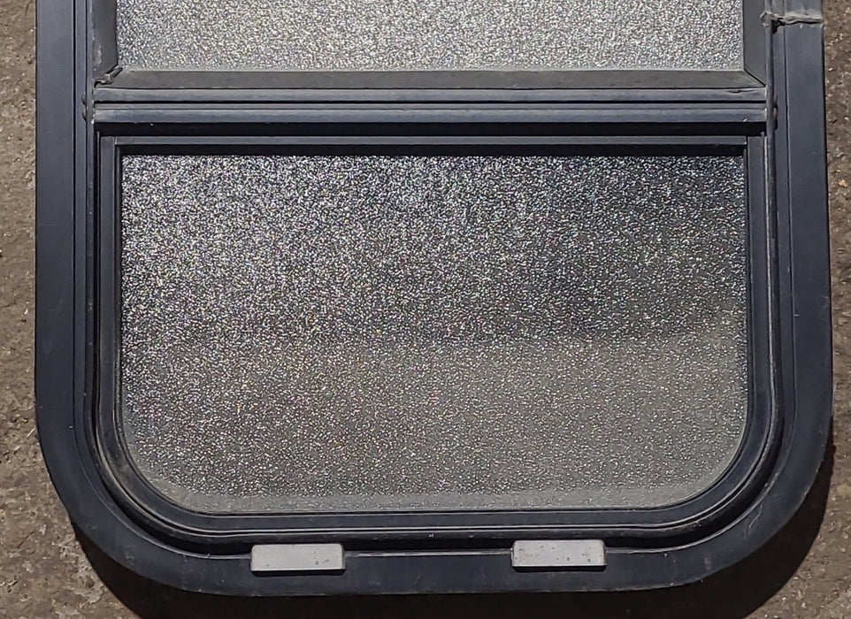 Used Black Radius Opening Window : 15 1/4" W x 18" H x 1 7/8" D