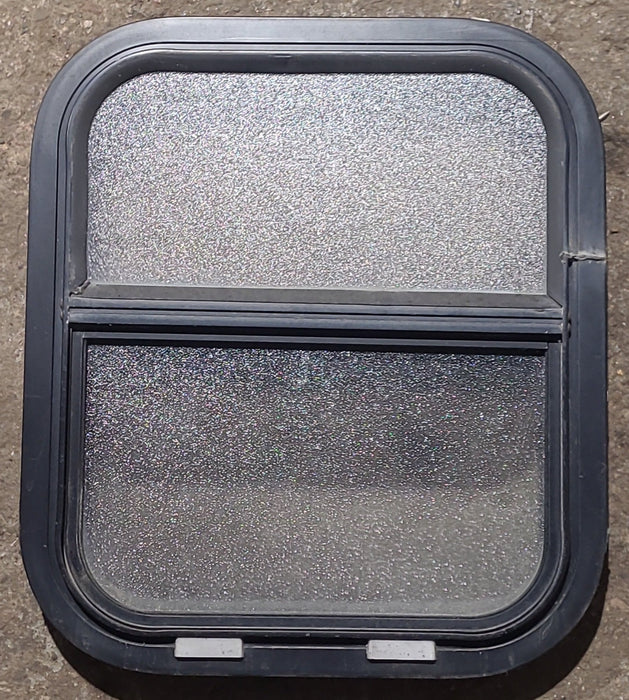Used Black Radius Opening Window : 15 1/4" W x 18" H x 1 7/8" D